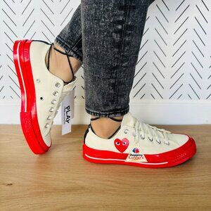 ❤️CONVERSE Hearts Valentines Day Chuck Comme des Garcons Sz 6 Wmns Shoes A01796C